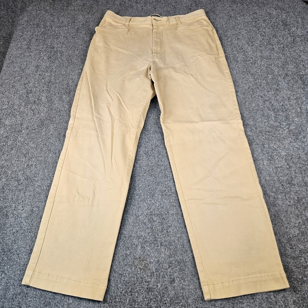 Structure Mens New Century Chino Pants Khaki Tan Straight Leg 33x30 Vintage
